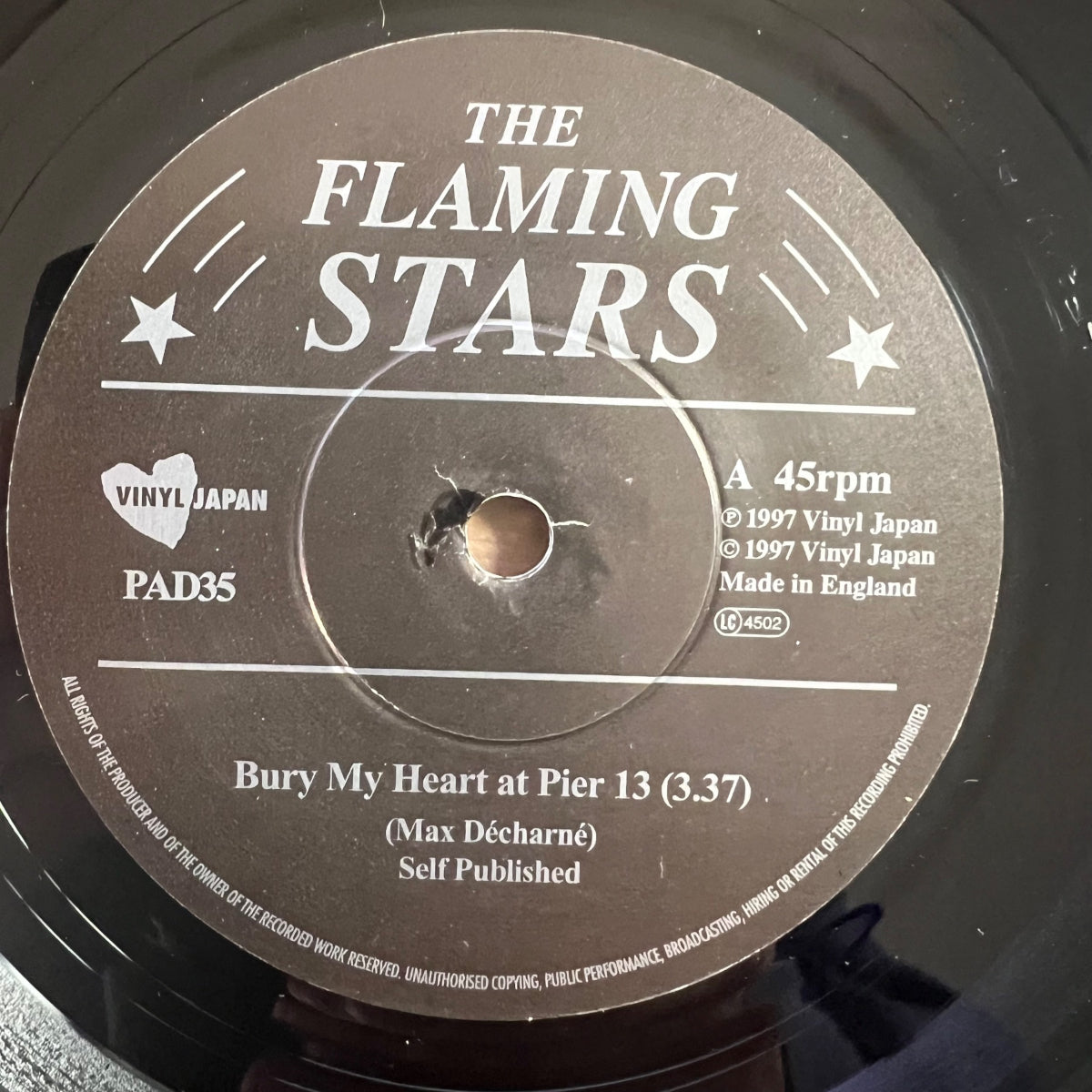 Flaming Stars - Bury My Heart At Pier 13 / 1. Pressage britannique. 1997 - (M-/M-)