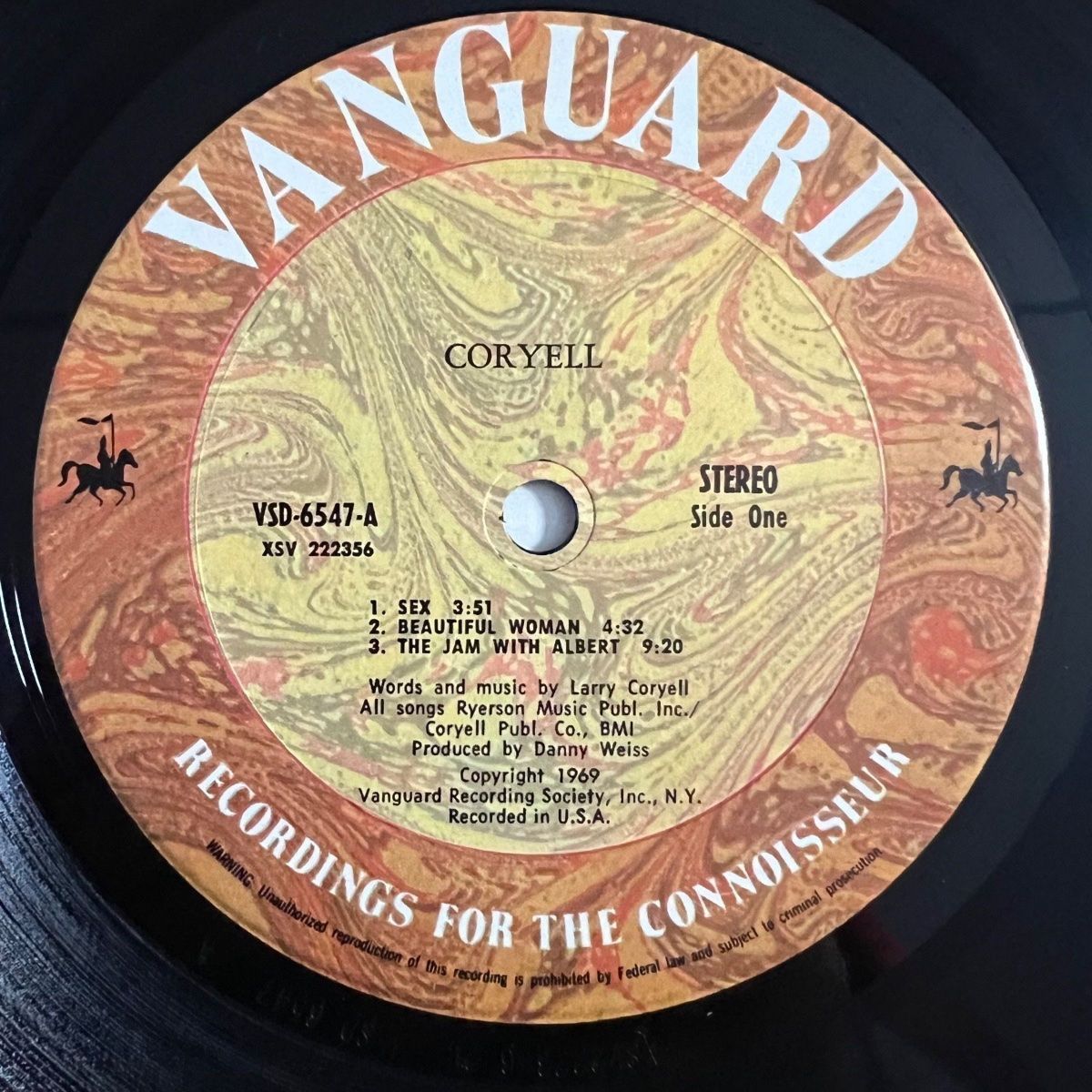 Larry Coryell - Coryell / 1. US-Press. 1969 - (VG+/VG+)