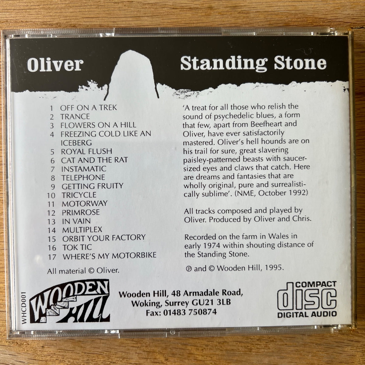 Oliver - Standing Stone / CD - 1st UK Press. 1995 - (M-/M-)