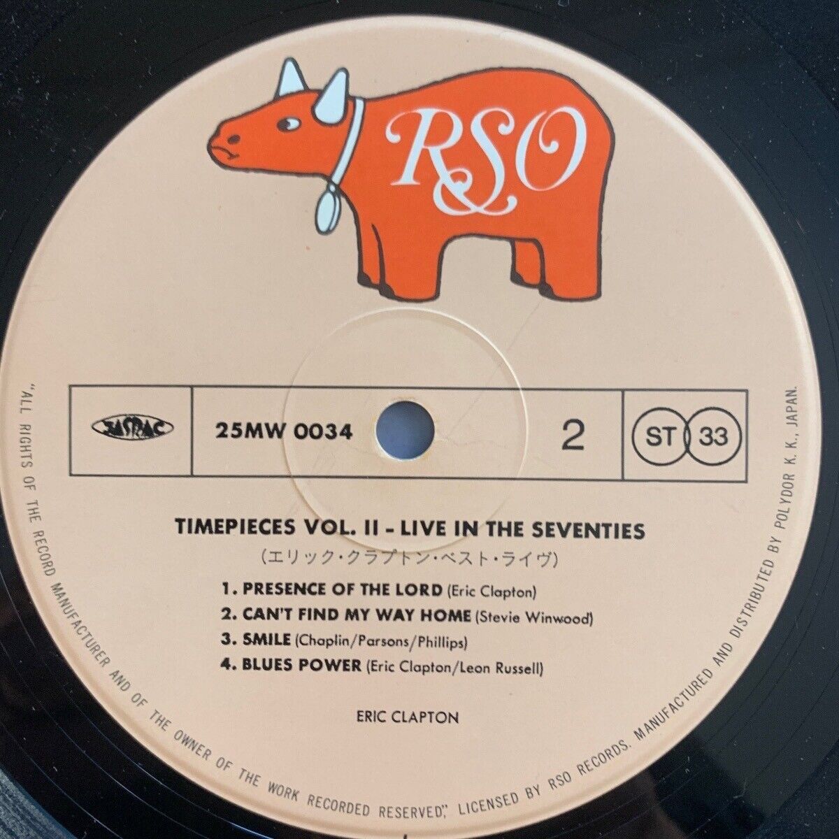 Eric Clapton - Time Pieces Vol. 2 // 1. Japan Press. 1983