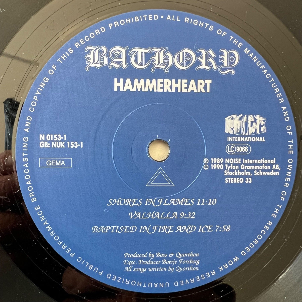 Bathory - Hammerheart / 1. D-Press. 1990 - (M-/M-)