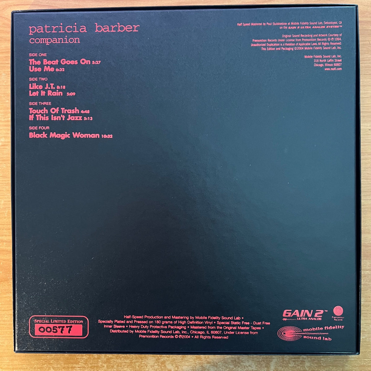 Patrica Barber - Companion / 2 LP box - Audioph. MFSL 2005 - (M-/M-)