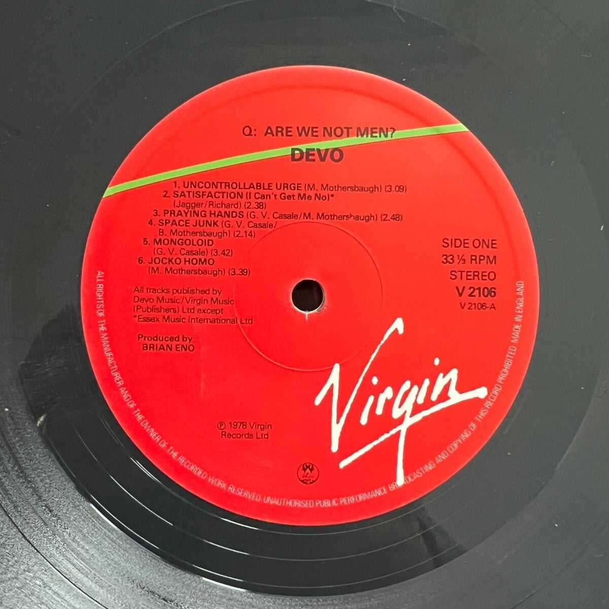 Devo - Q: Are We Not Men? / 1. UK Press. 1978 - (M-/M-)