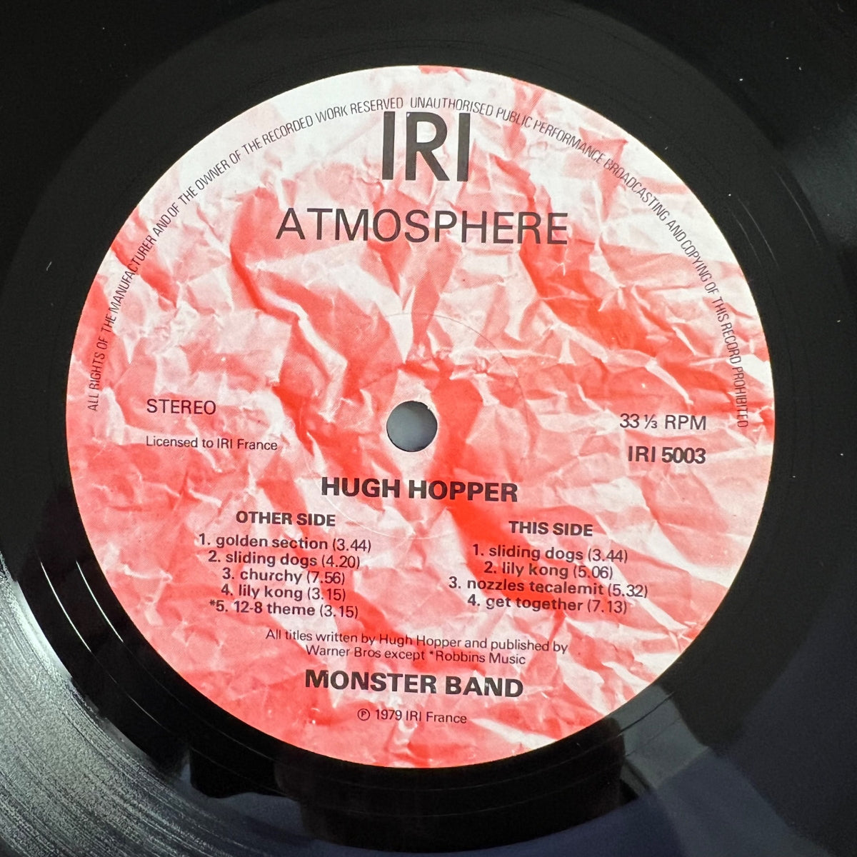 Hugh Hopper - Monster Band / 1st UK Press. 1979 - (M-/VG+)