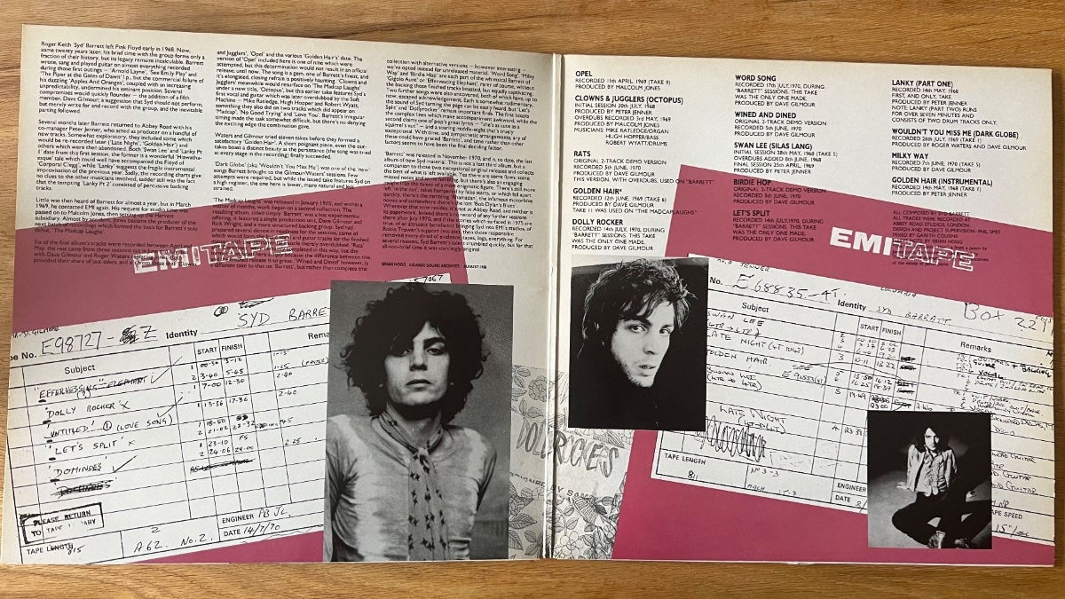 Syd Barrett - Opel / 1. Presse britannique. 1988 - (Valeur VG++/Valeur VG++)