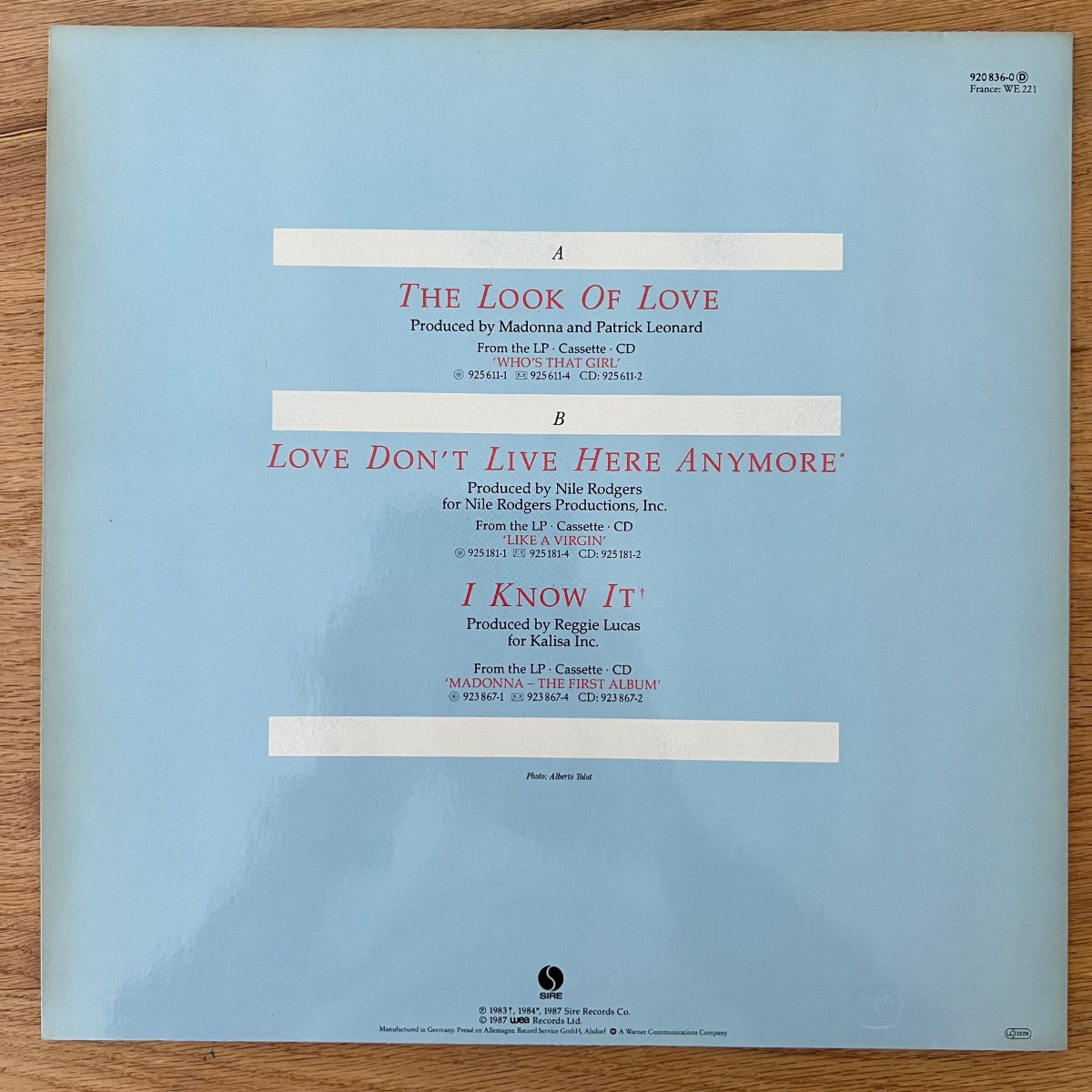 Madonna - The Look Of Love / 12" Maxi - 1st D-Press. 1987 - (M-/M-)