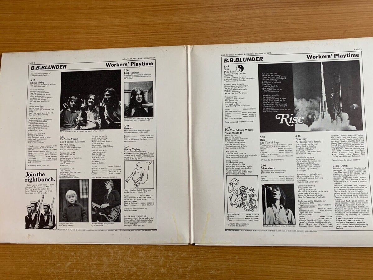 B.B. Blunder - Worker's Playtime / 1. NL-Pressing 1971 - (M-/VG+)