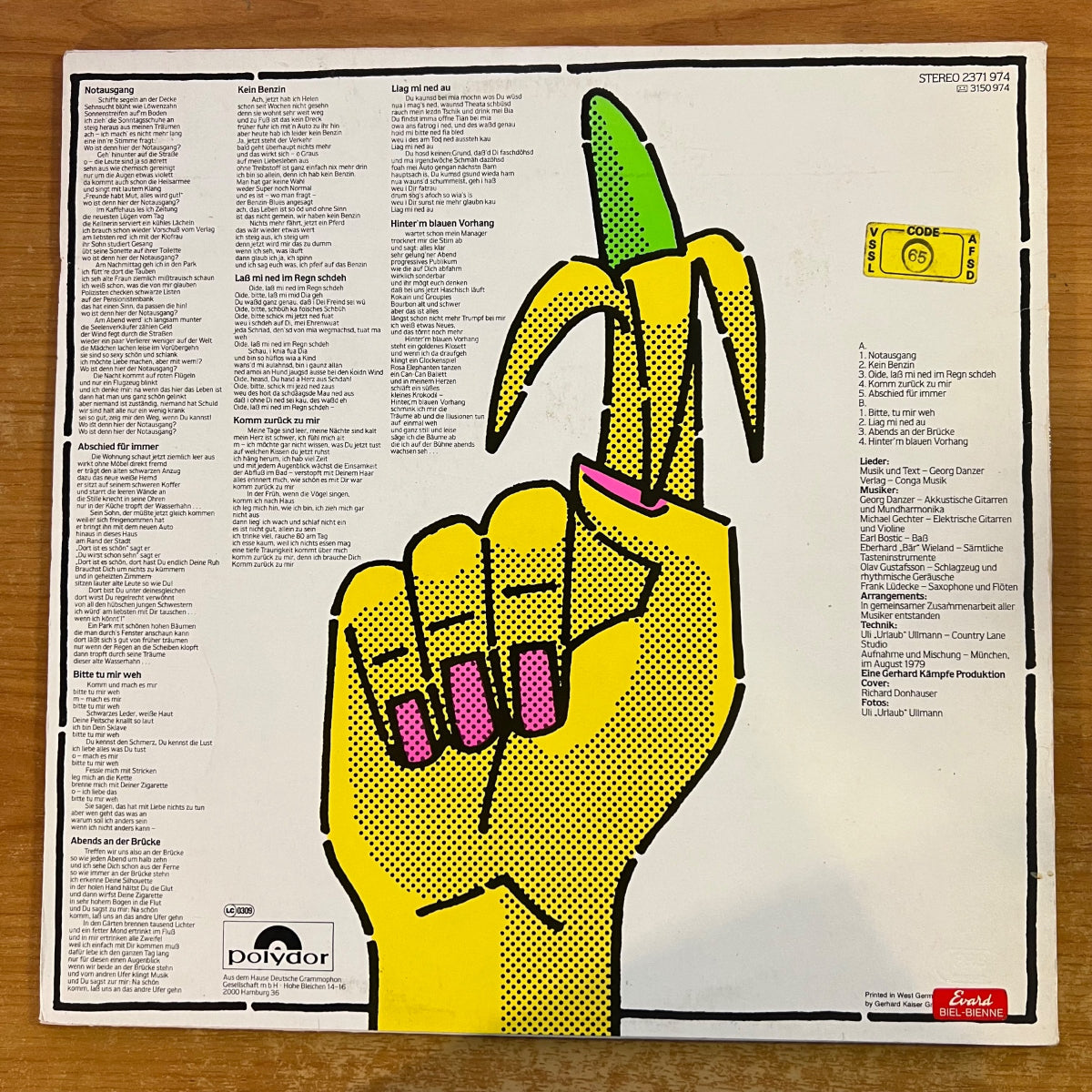 Georg Danzer - Notausgang / 1. Austria-Press. 1979 - (M-/M-)