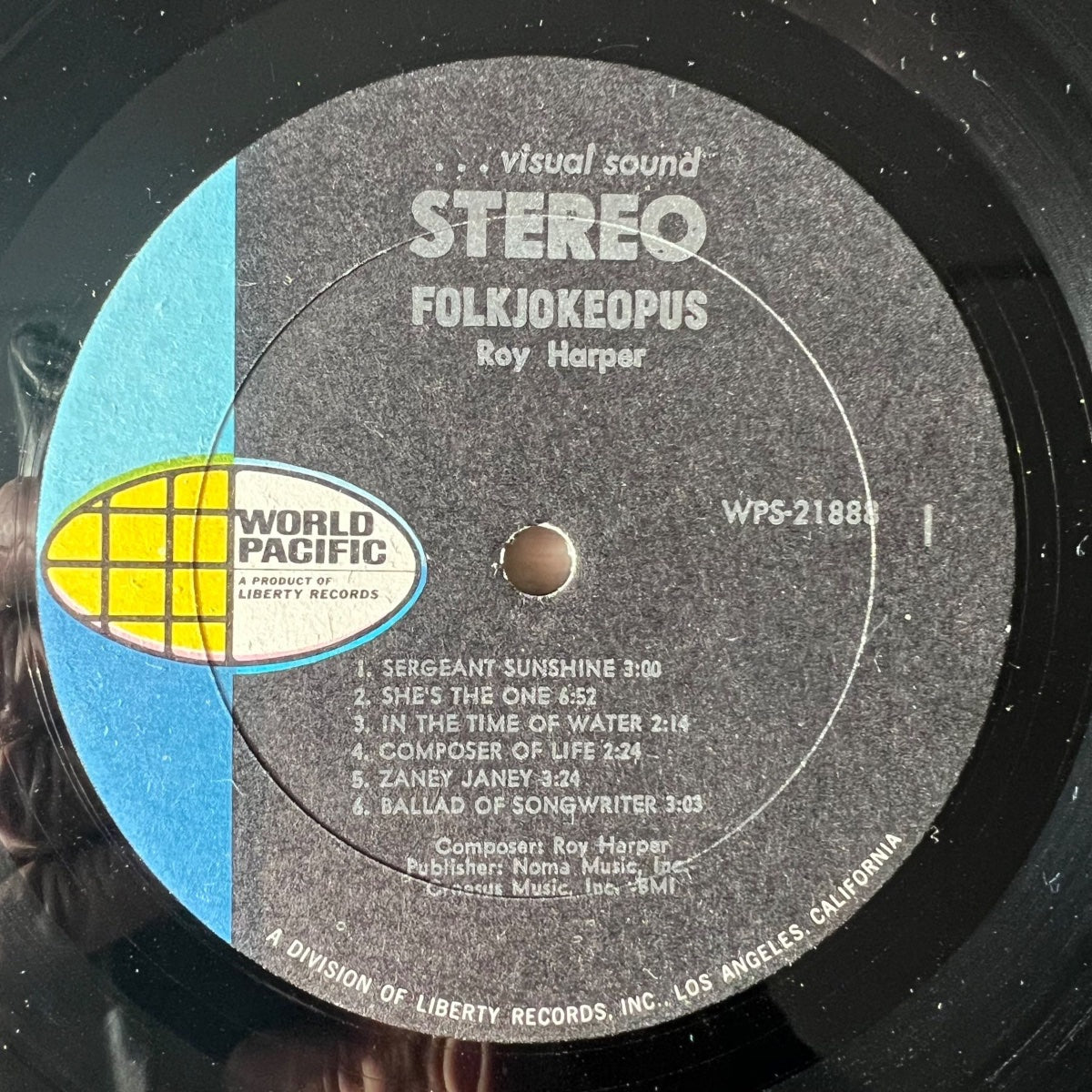 Roy Harper - Folkjokeopus / 1ère édition américaine. 1969 - (VG+/VG+)