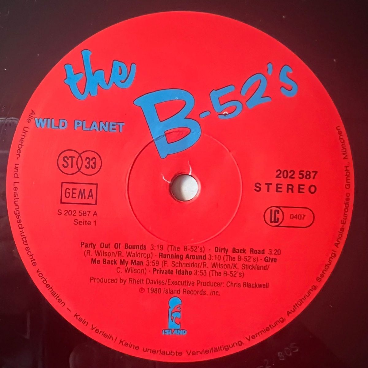 B 52's - Wild Planet / 1. D-Press. 1980 - (M-/M-)