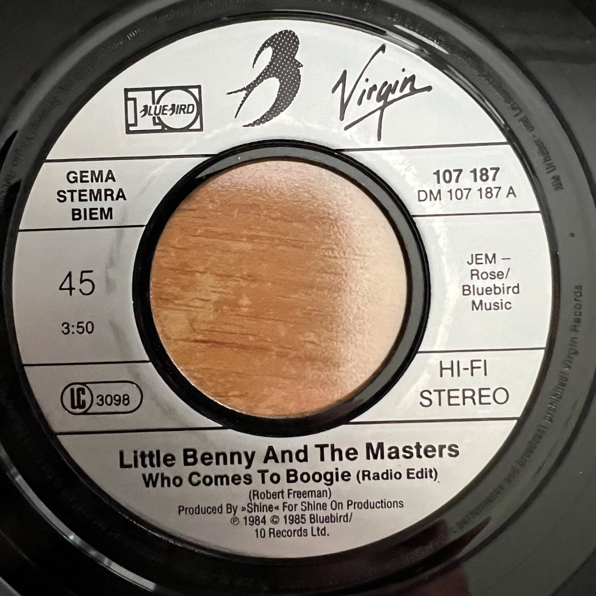 Little Benny & The Masters - Who Comes To Boogie / 1. EU-Press. 1985 - (VG++/VG++)