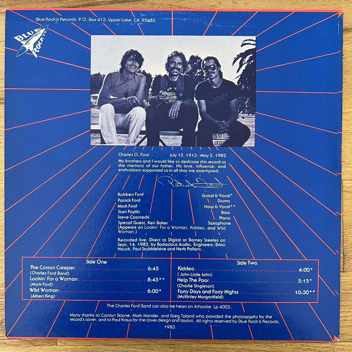 Charles Ford Band - A Reunion / 1st US Press. 1983 - (M-/VG++)