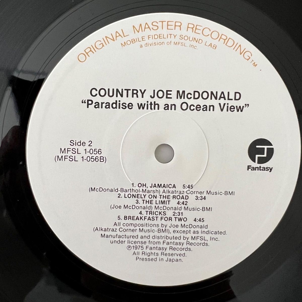 Country Joe McDonald - Paradise With An Ocean View / Audiophile MFSL 1981 - (M-/VG+)