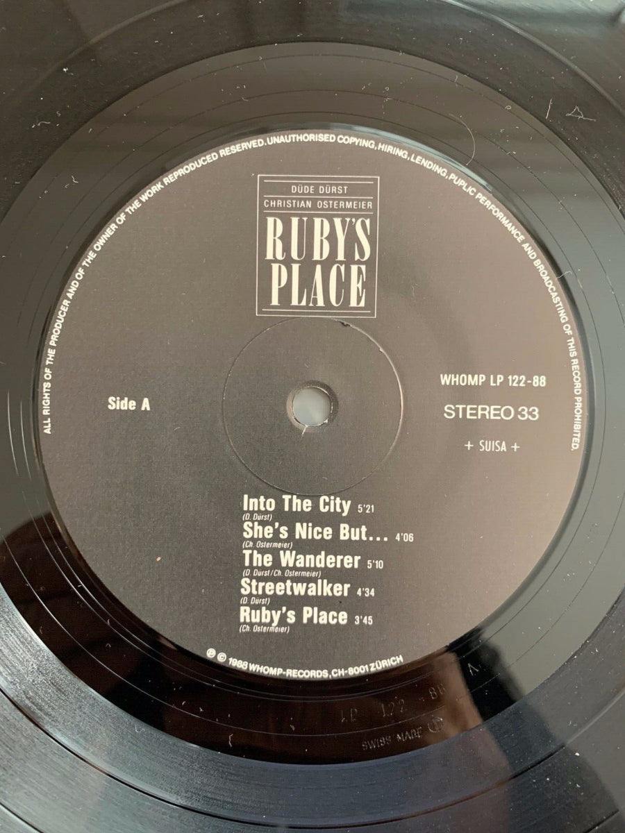 Düde Dürst & Christian Ostermeier - Ruby's Place / 1. Presse Suisse. 1988 - (M-/M-)