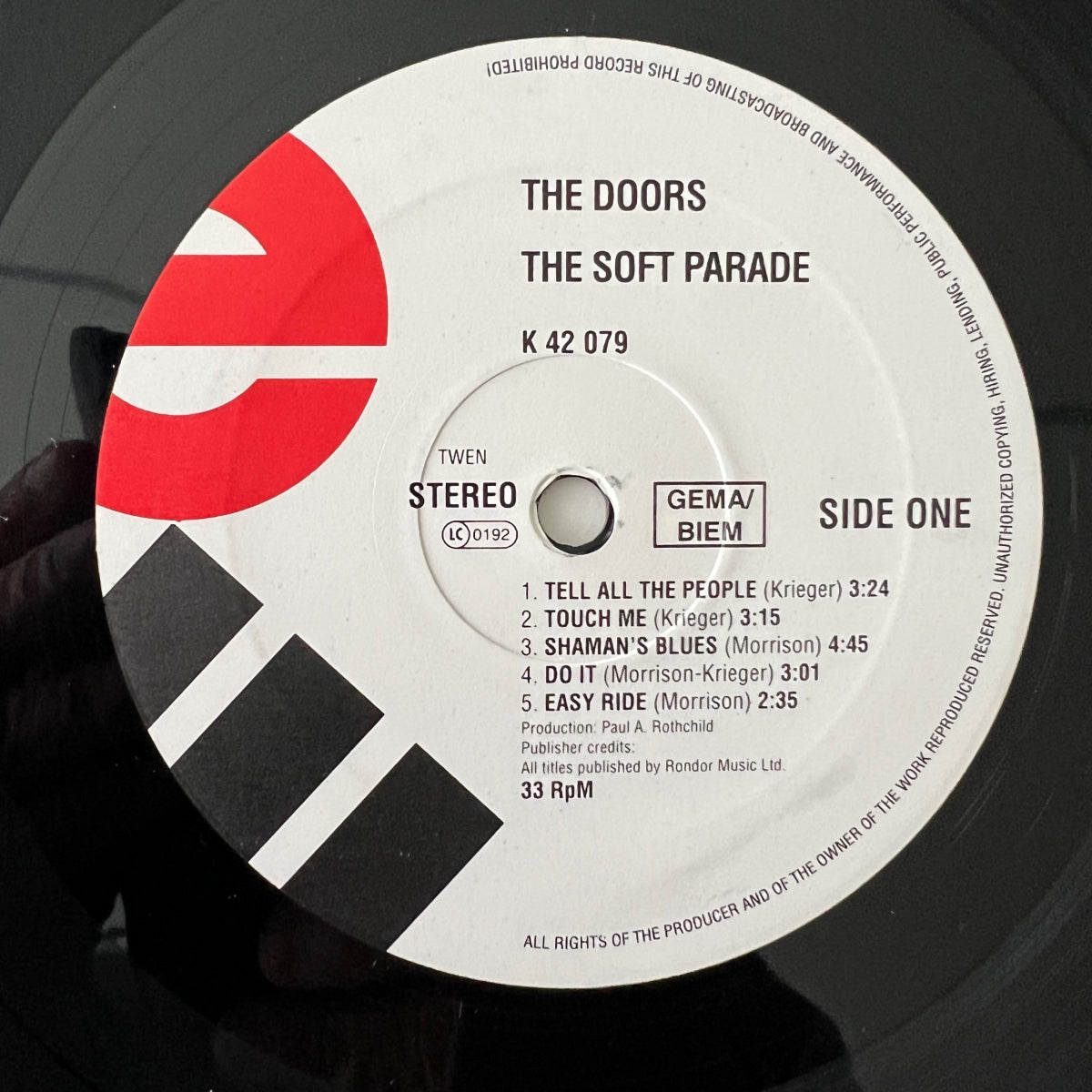 Doors - Soft Parade / D-Press. RE from 1969 - (M-/M-)