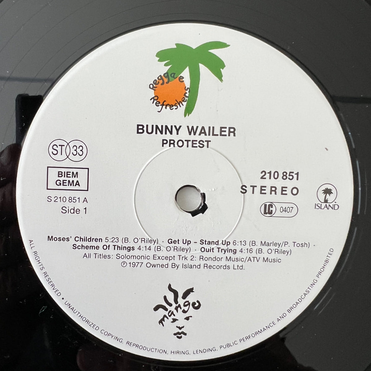 Bunny Wailer - Protest / D-Press. RE from 1977 - (M-/M-)