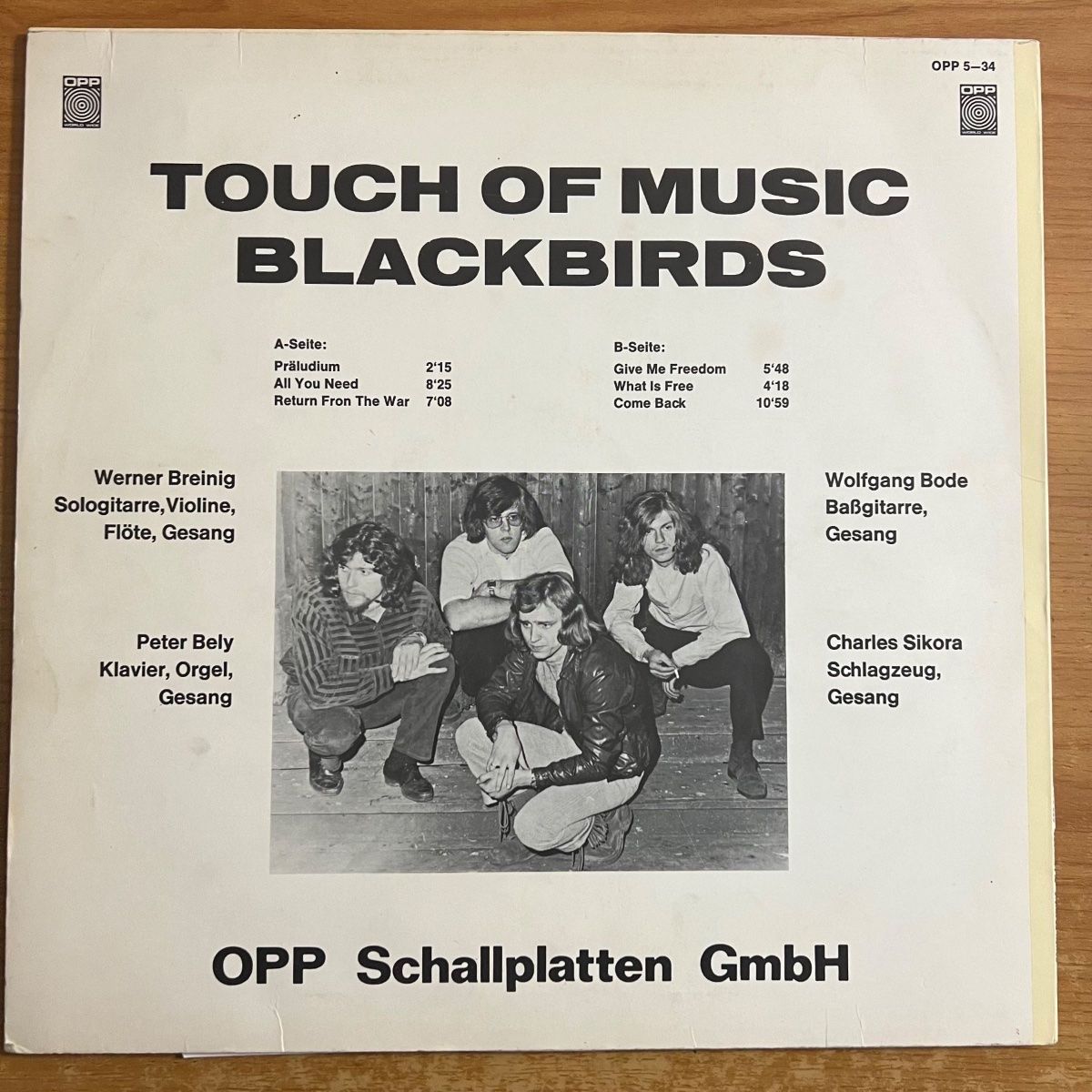 Blackbirds - Touch Of Music / 1. D.Press. 1971 - (VG++/VG++)