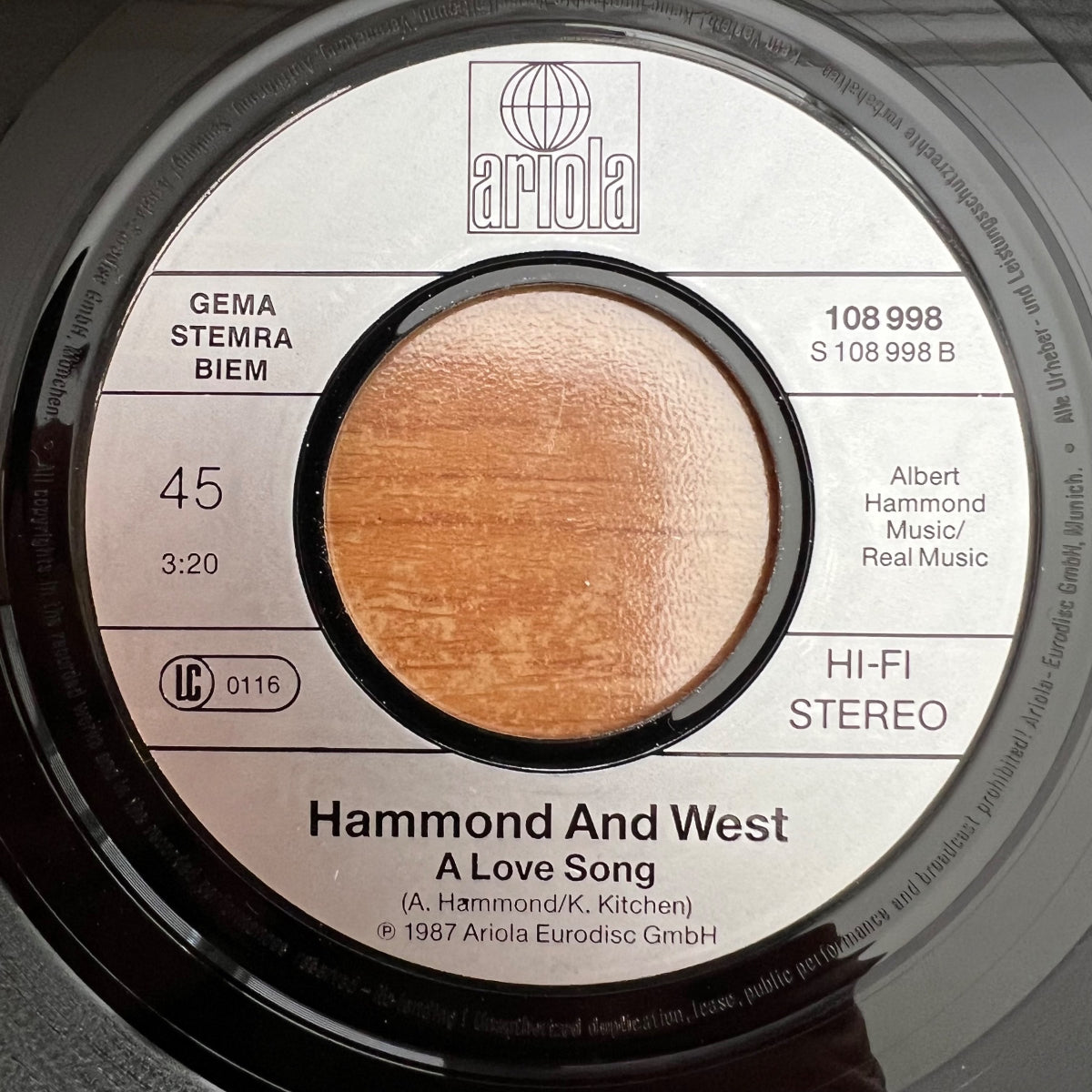Hammond & West - Secrets Of The Night / 1. D-Press. 1987 - (VG++/M-)