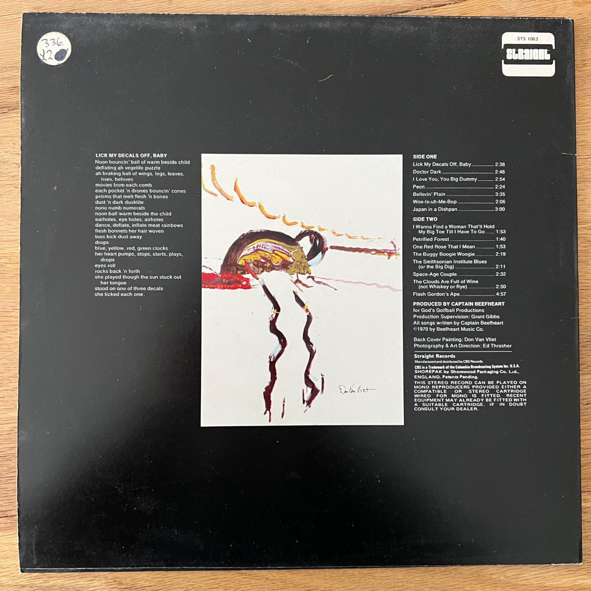 Captain Beefheart & The Magic Band - Lick My Decals off Baby / 1st UK Press. 1970 - (VG++/VG++)