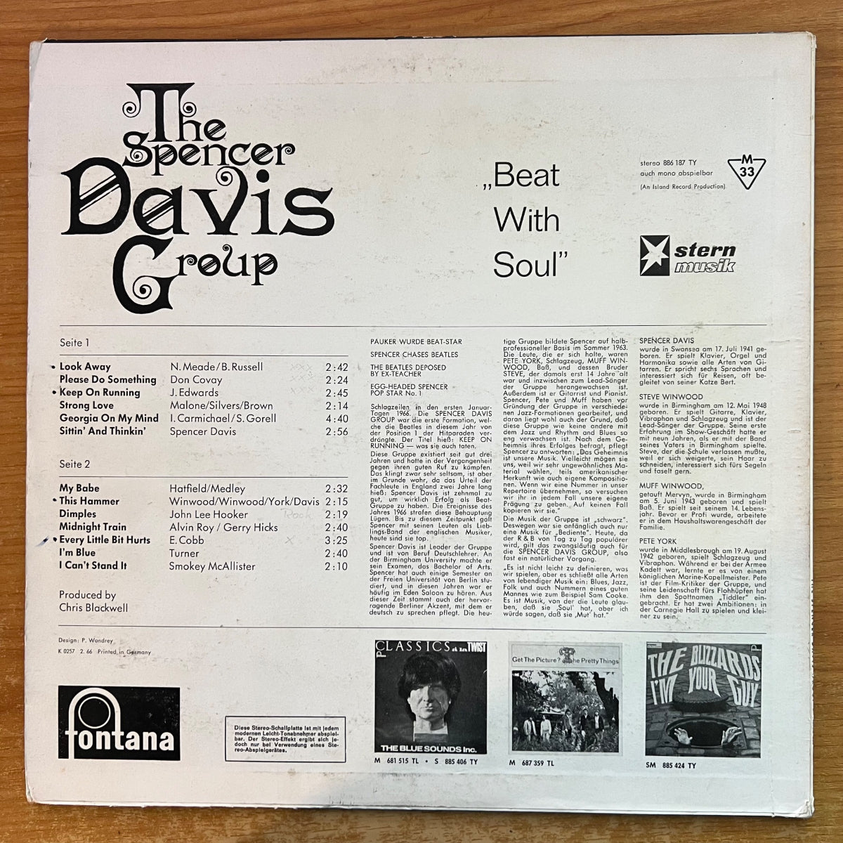 Spencer Davis Group - Beat With Soul / 1. D-Press. 1966 - (VG+/VG+)