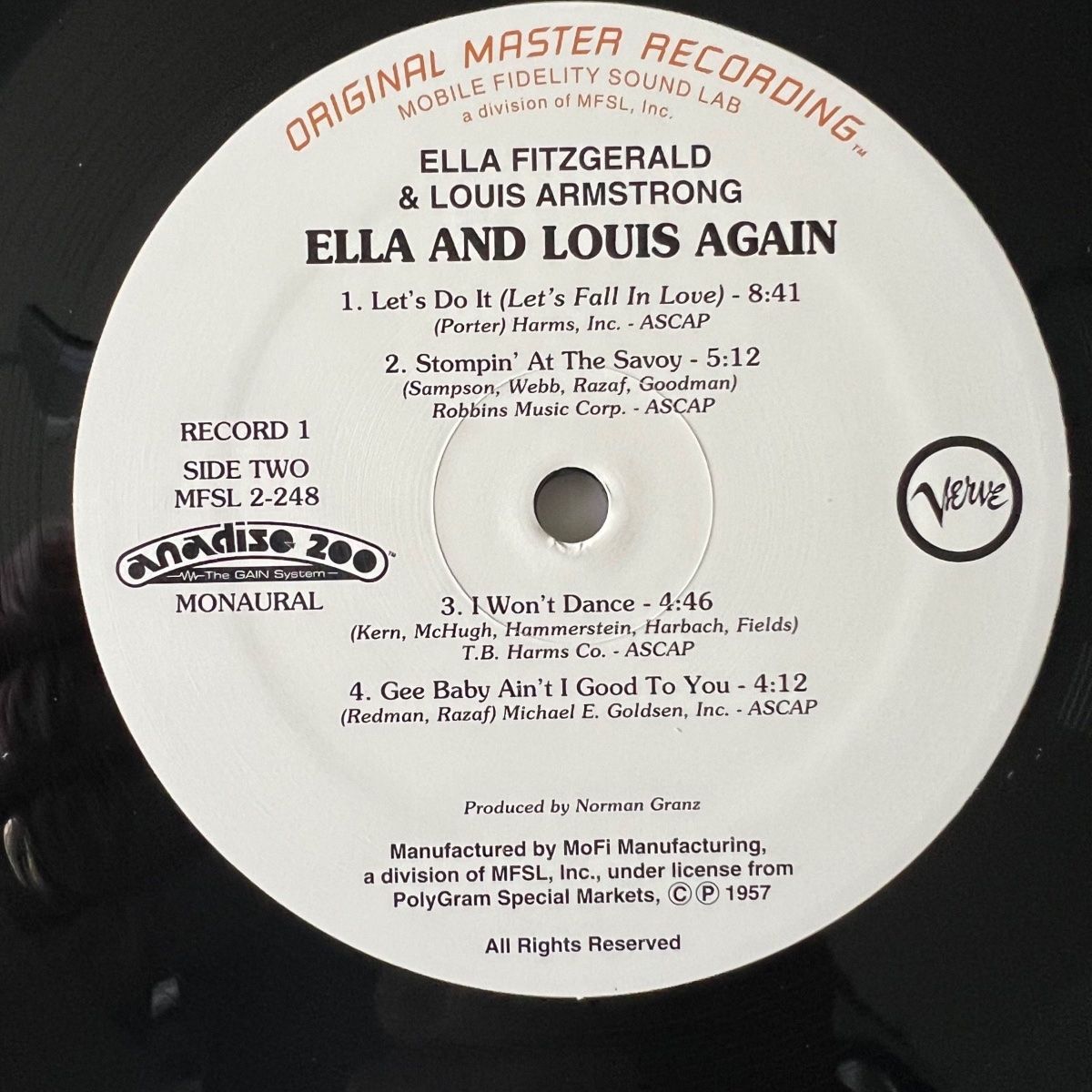 Ella Fitzgerald & Louis Armstrong - Ella & Louis Again / Audiophile MFSL 1996 - (Mint / Mint)