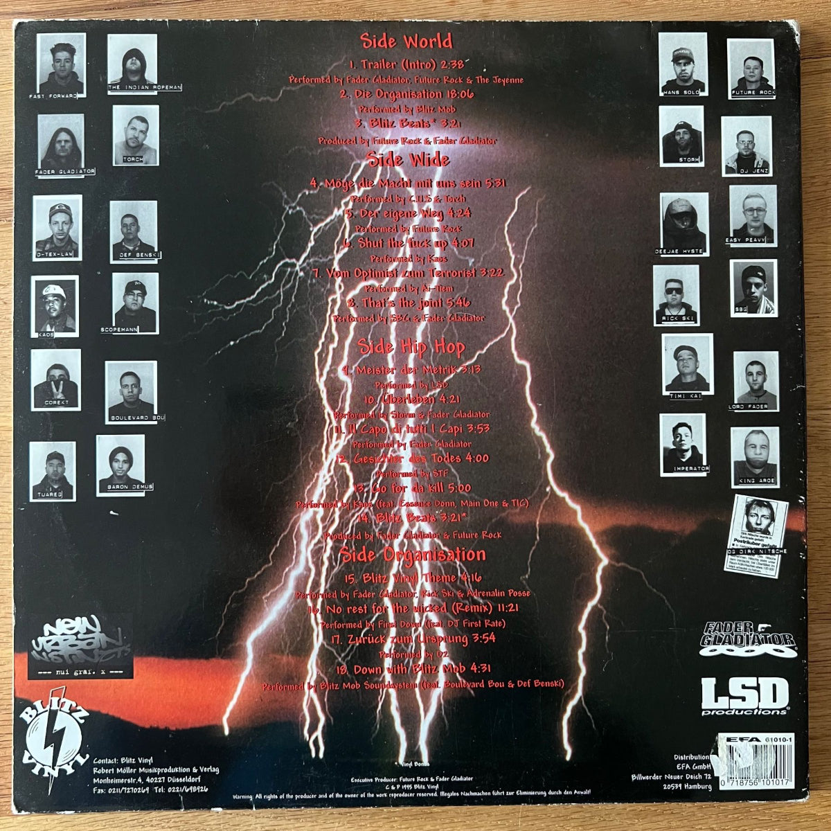 Blitz Mob - Die Organisation / 2 LP - 1. D-Press. 1995 - (VG/VG+)