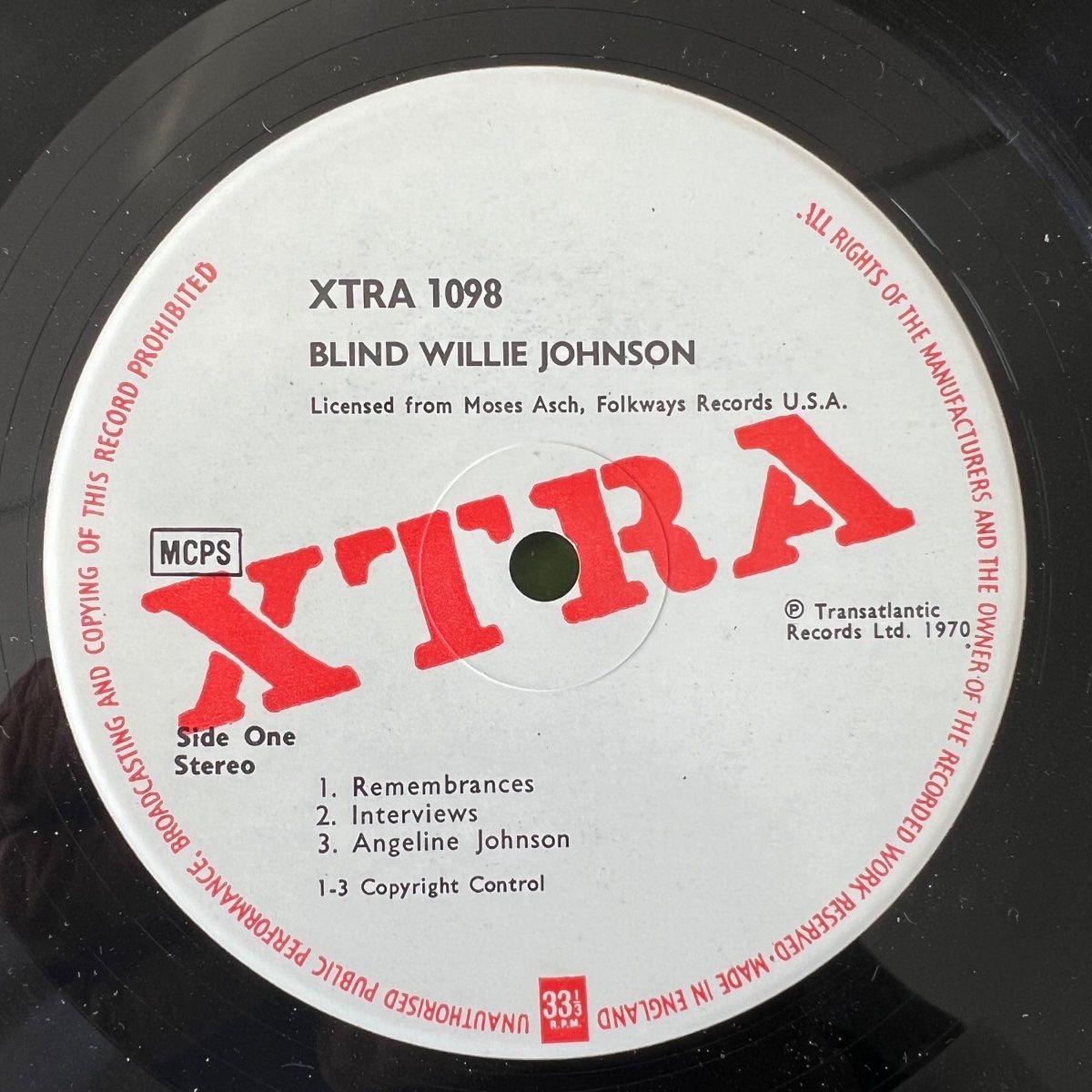 Blind Willie Johnson - His Story / 1. UK-Press. 1970 - (M-/VG++)
