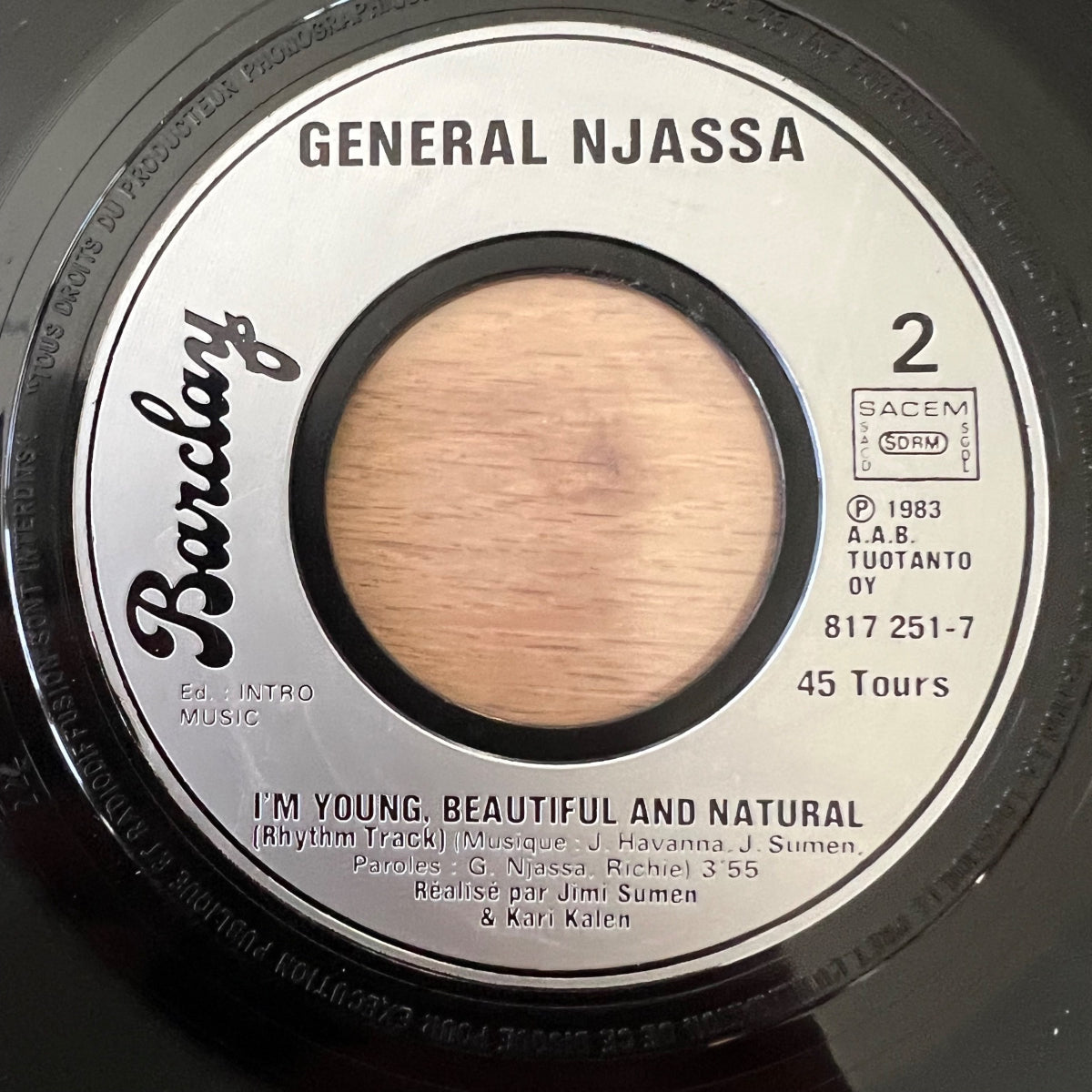 General Njassa - I'm Young, Beautiful And Natural / 1. France-Press. 1983 - (VG++/VG++)