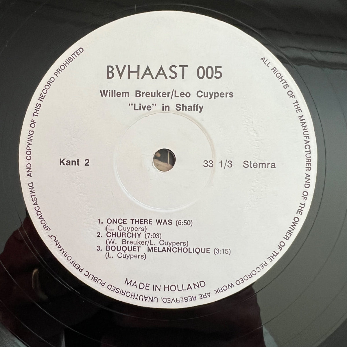 Leo Cuypers, Willem Breuker - Live In Shaffy / 1. NL-Press. 1975 - (M-/VG)