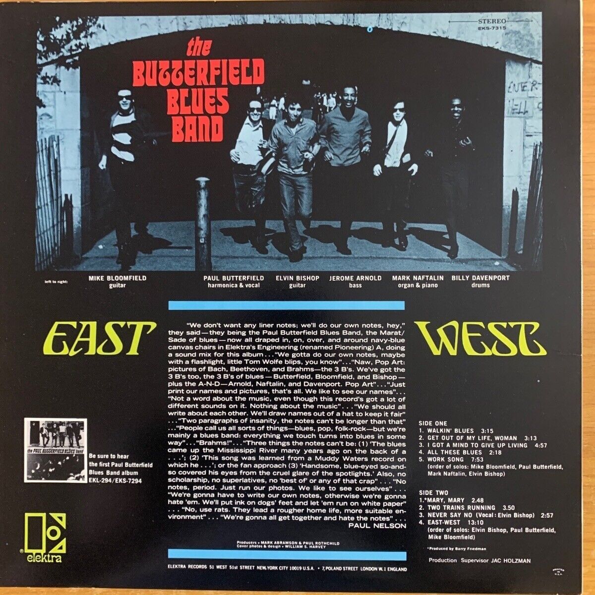 Butterfield Blues Band - East-West / US pressing 1976 - (M-/M-)
