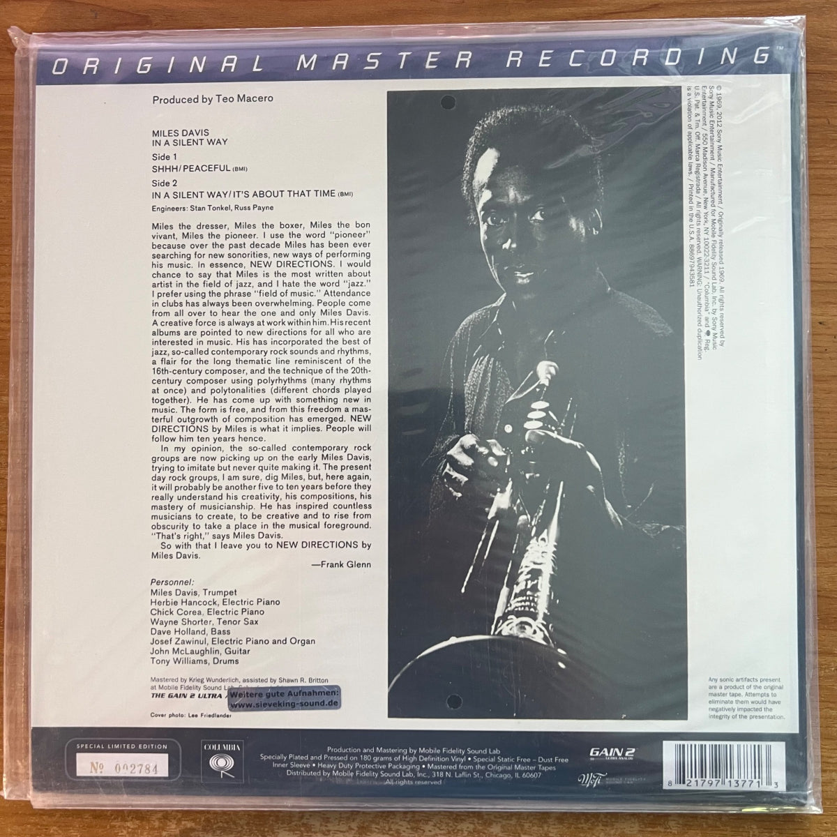 Miles Davis - In A Silent Way / Audiophile MFSL 2013 - (Neuf et scellé)