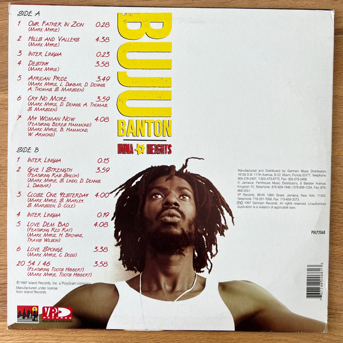 Kuju Banton - Inna Heights / 1. Jamaica Press. 1997 - (M-/M-)