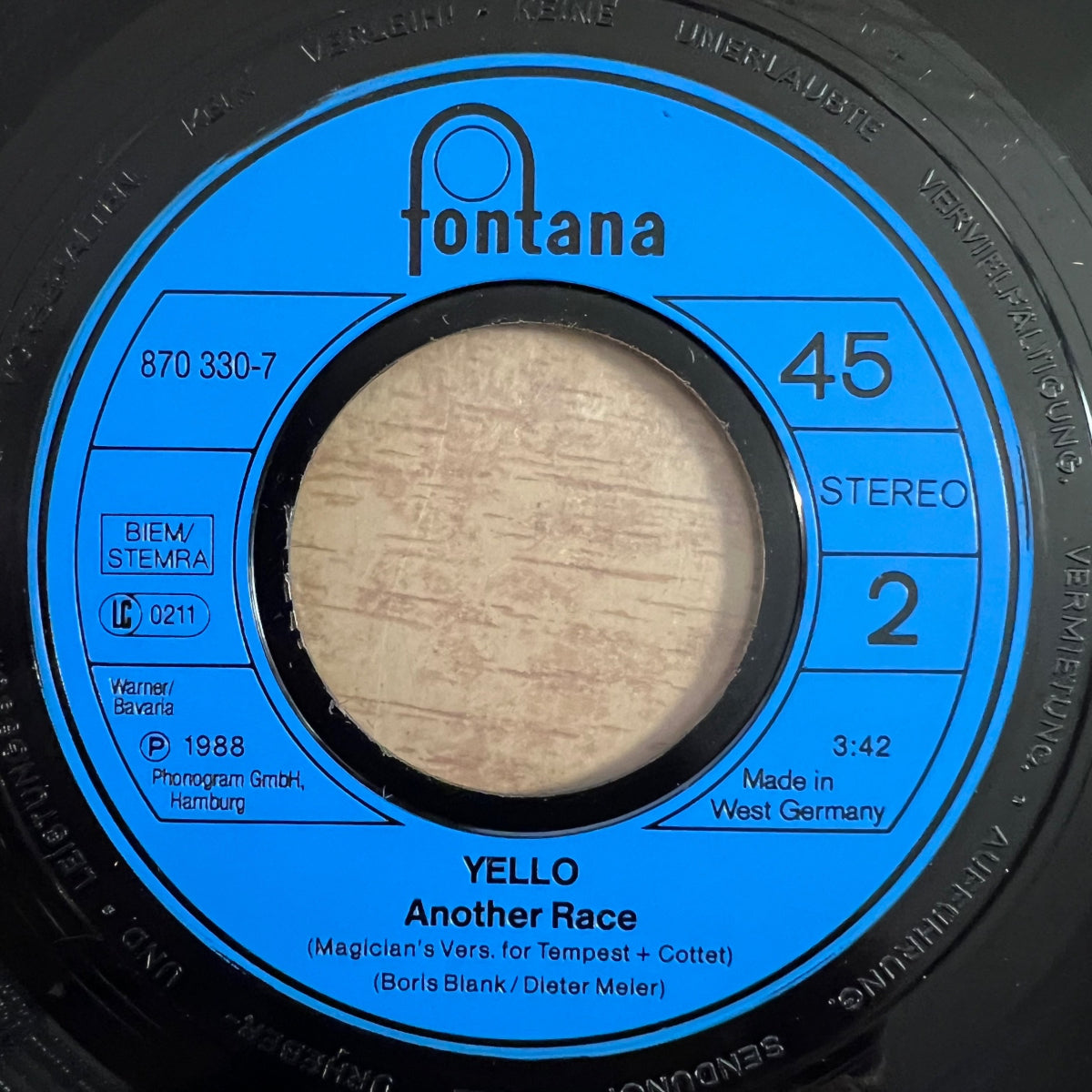 Yello - The Race / 1. D-Press. 1988