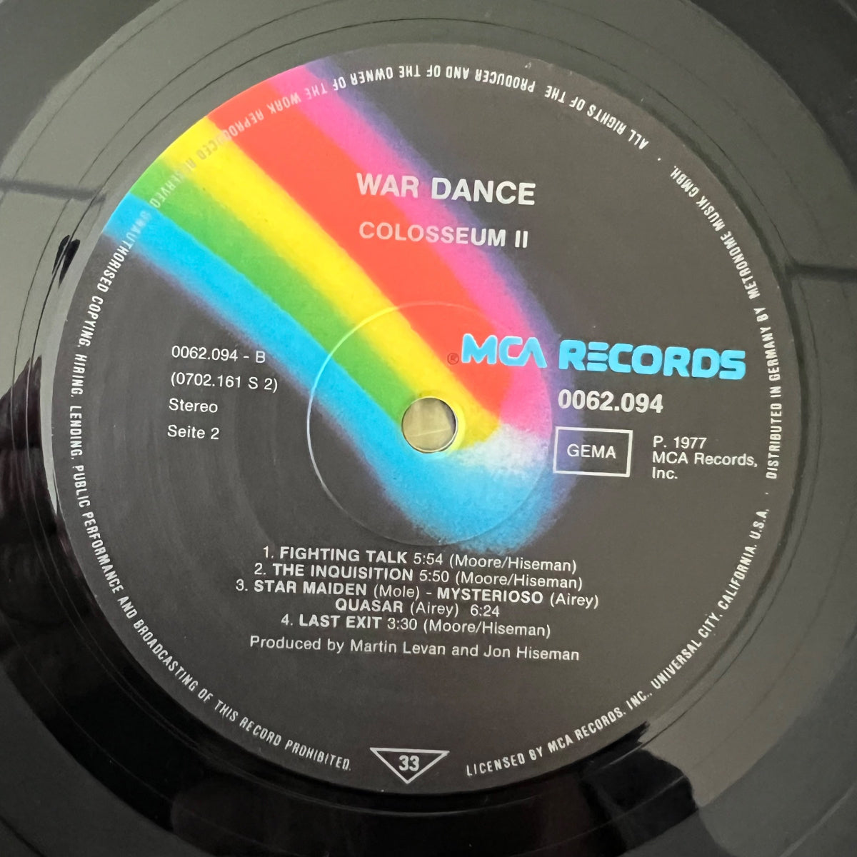 Colisée II - Danse de guerre / D-Press. 1979 - (M-/VG+)