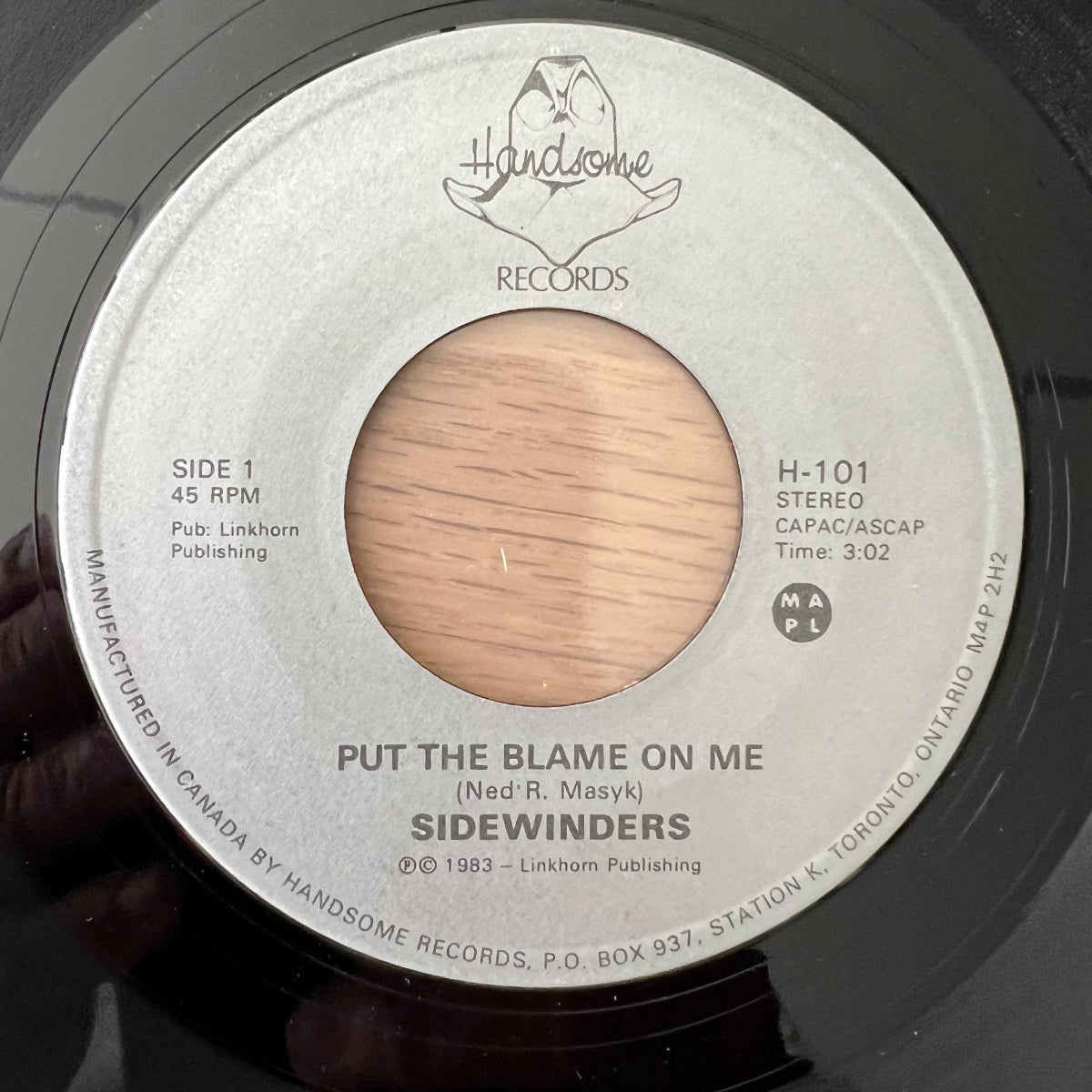 Sidewinders - Put The Blame On Me / 1. Canada-Press. 1983 - (M-/Neutral)