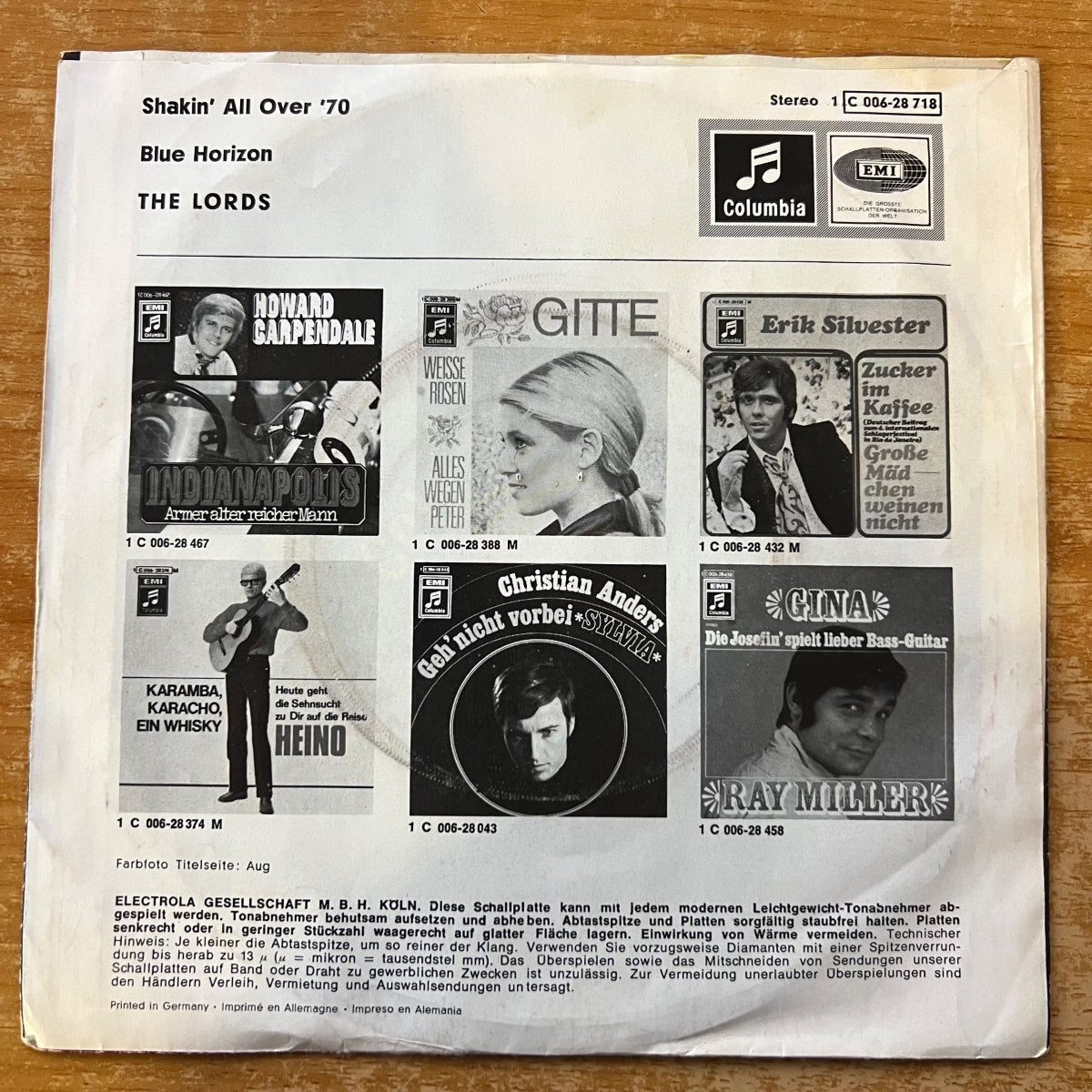 Lords - Shakin All Over '70 / 1. D-Press. 1970 - (VG++/VG)