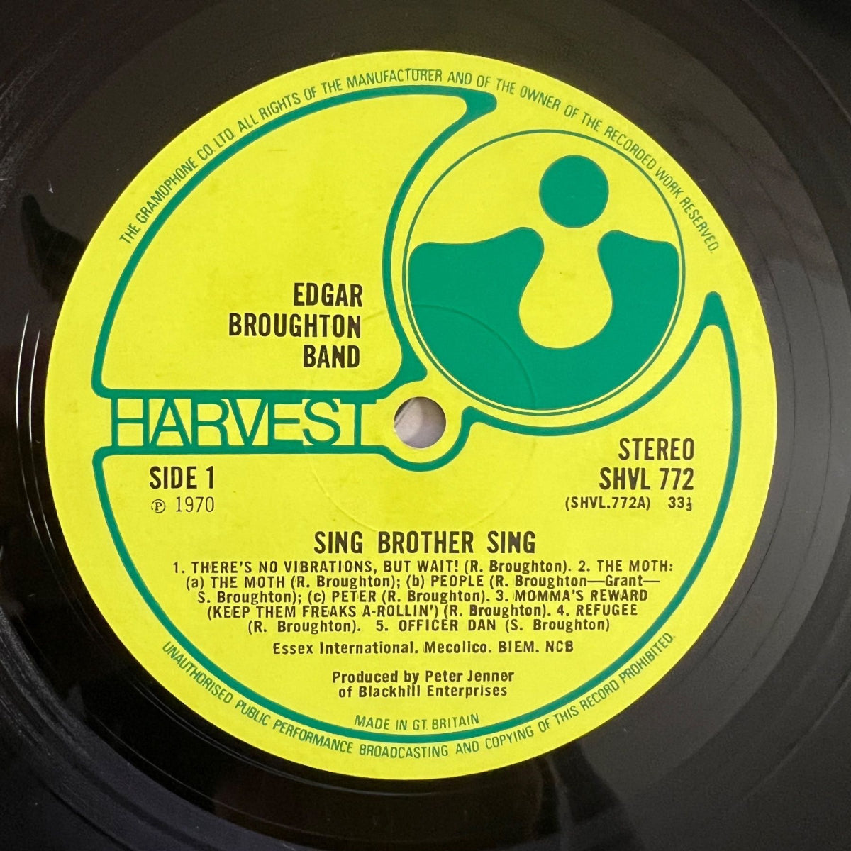 Edgar Broughton Band - Sing Brother Sing / 1re édition britannique. 1970 - (Valeur VG++/Valeur VG++)