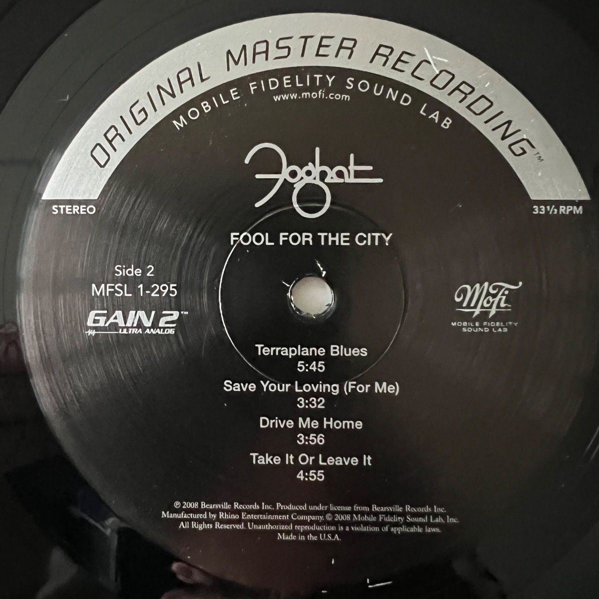 Foghat - Fool For The City / Audiophile MFSL 2008 - (M-/Mint)