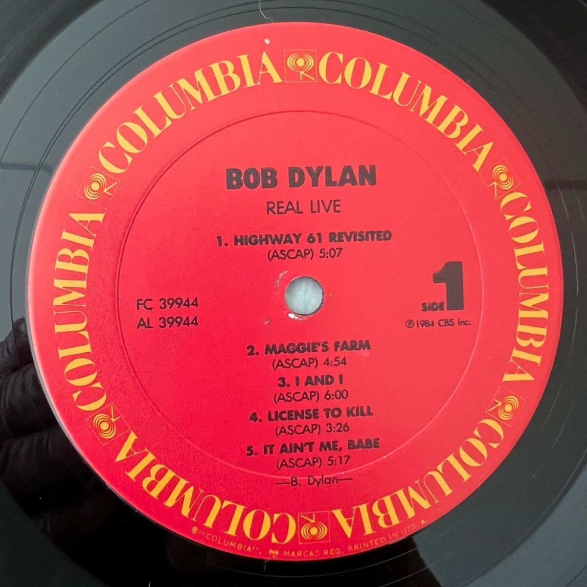 Bob Dylan - Real Live / 1st US Press. 1984 - (M-/M-)