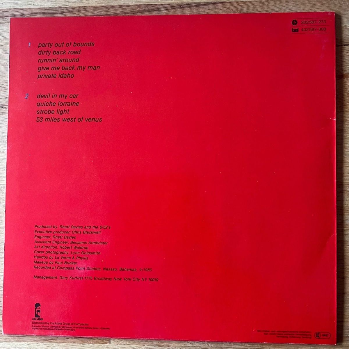 B 52's - Wild Planet / 1. D-Press. 1980 - (M-/M-)