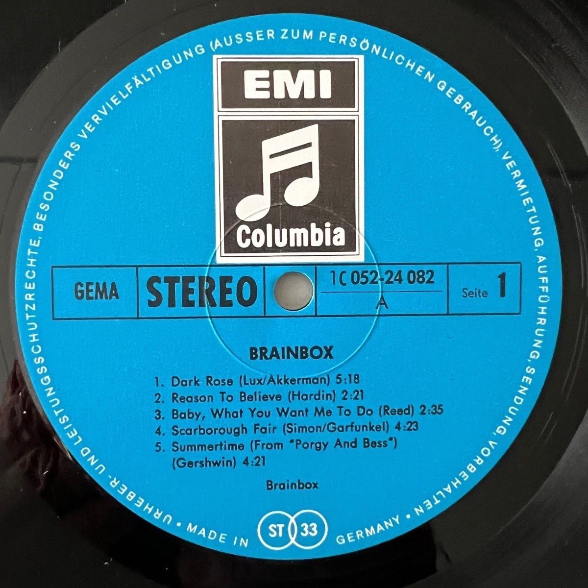 Brainbox - Same / 1. D-Press. 1969 - Very nice copy