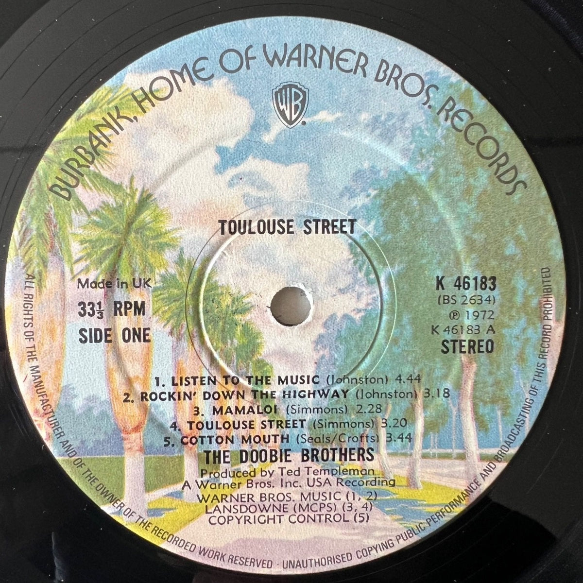 Doobie Brothers - Toulouse Street / UK Press. 1973 - (VG++/M-)