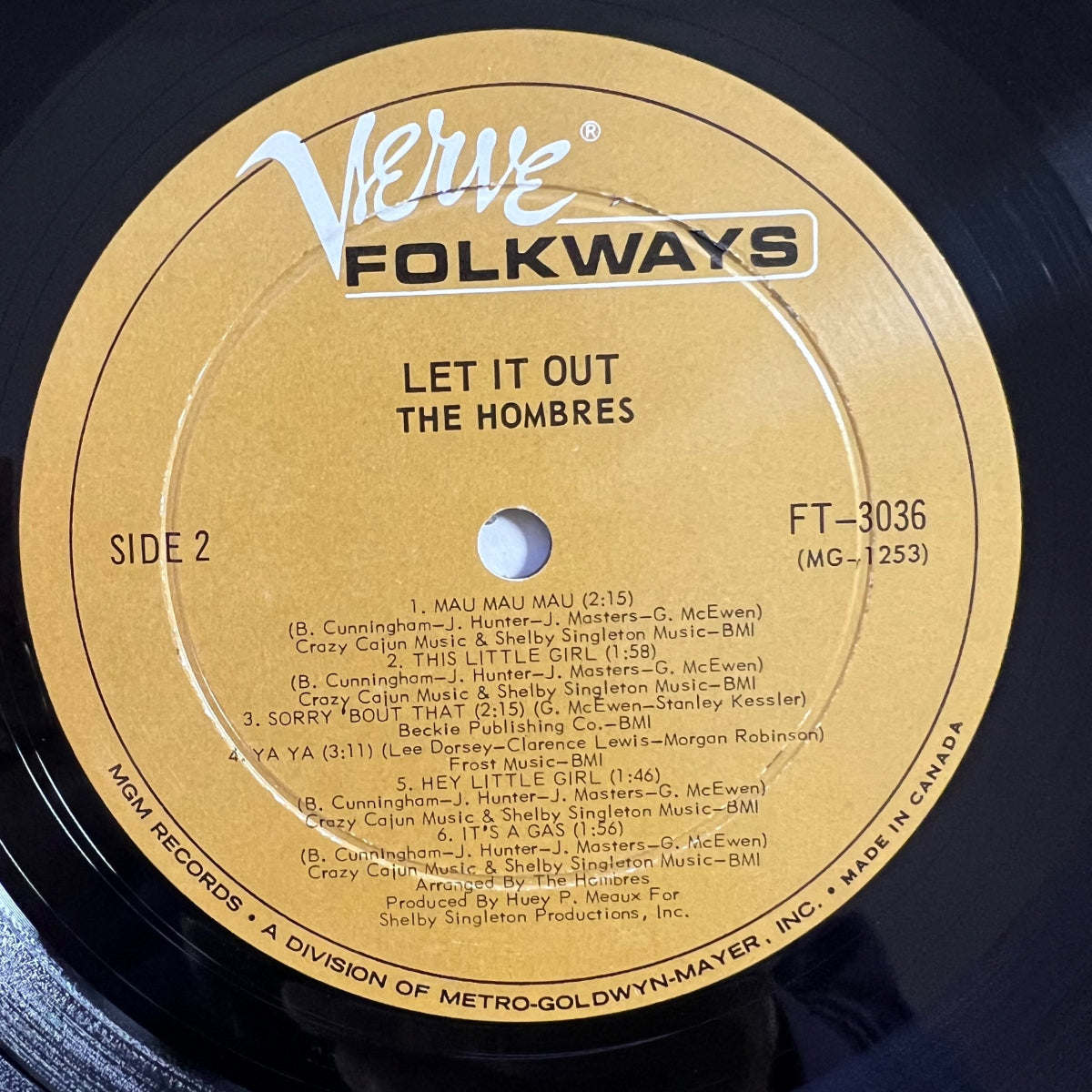 Hombres - Let It Out / 1. Canada Press. 1968 - (M-/M-)