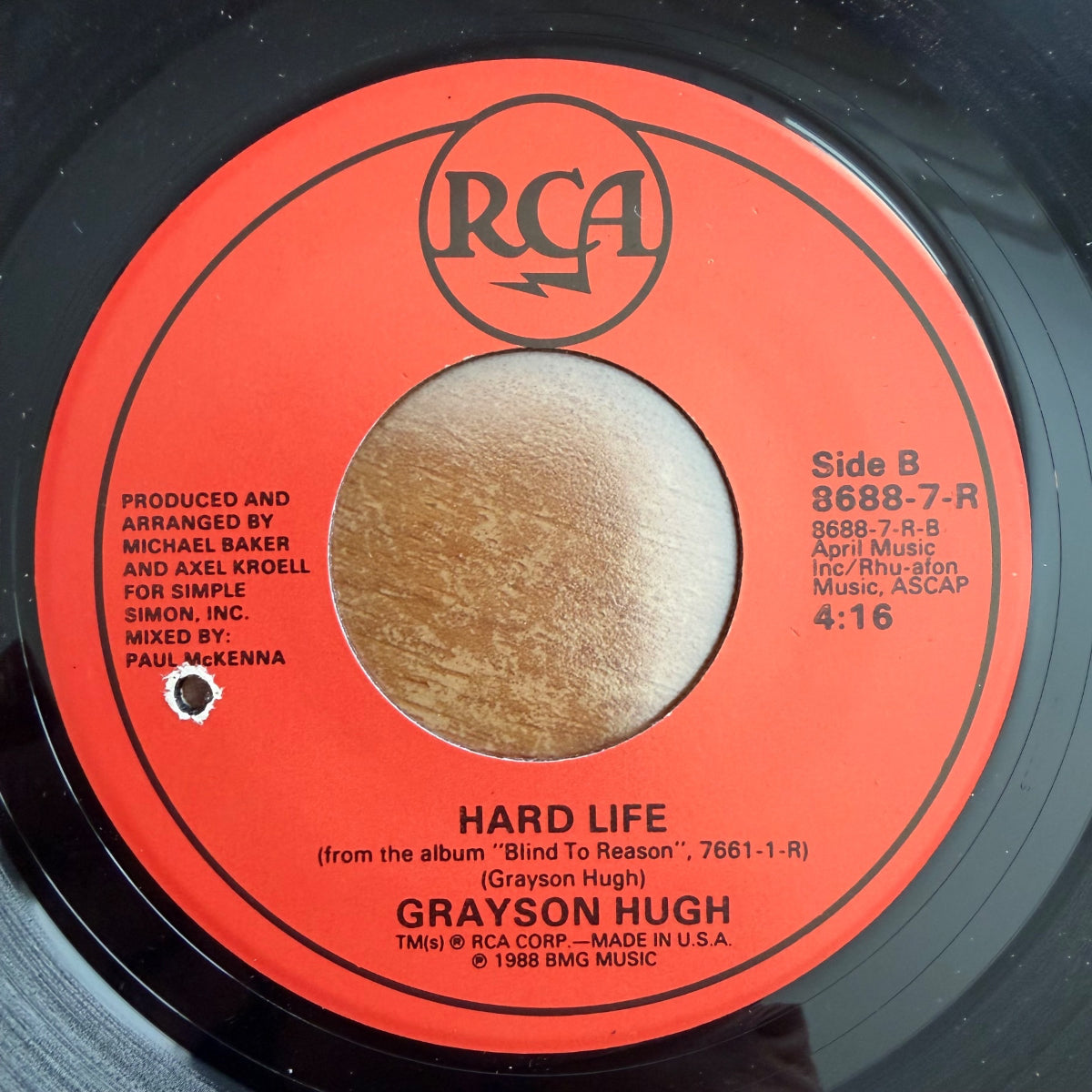 Grayson Hugh - Tears Of Love / 1ère presse US. 1988 - (M-/M-)