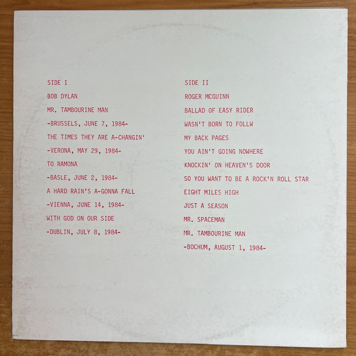 Bob Dylan , Roger Mc Guinn - The Byrd And The Sparrow / ??-Press. 1985 - (M-/VG+)