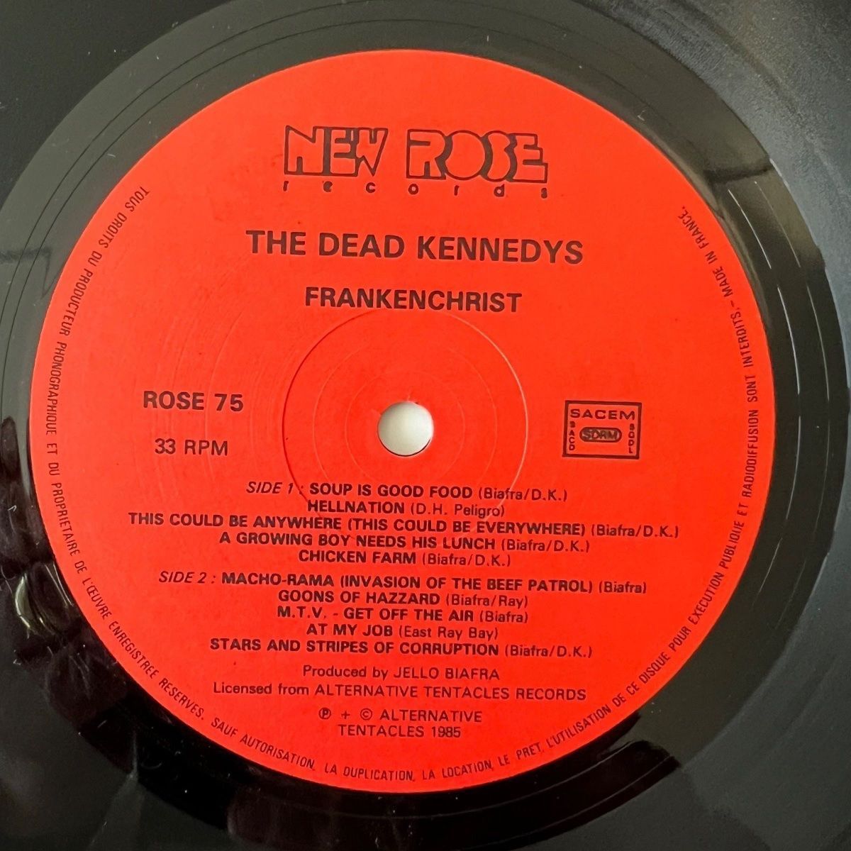 Dead Kennedys - Frankenchrist / 1. France-Press. 1985 - TOP