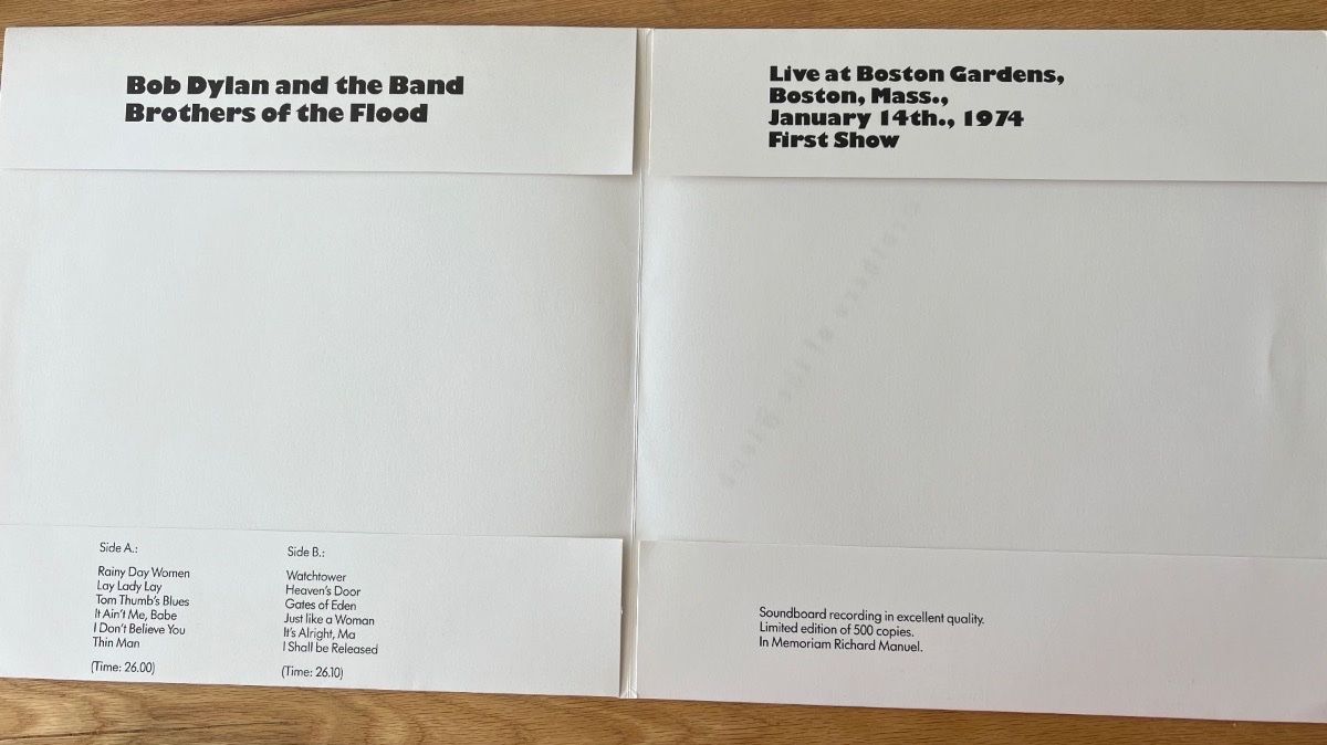 Bob Dylan & Band - In Concert Brothers Of The Flood / EU-Press. 197? - (M-/M-)