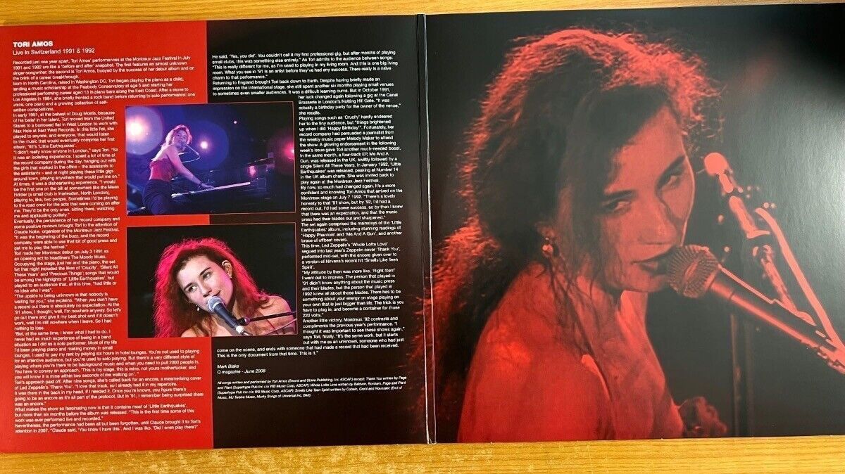 Tori Amos - Live In Switzerland 1991 & 1992 // 2 LPs - 1. EU 2014 (M-/Mint)