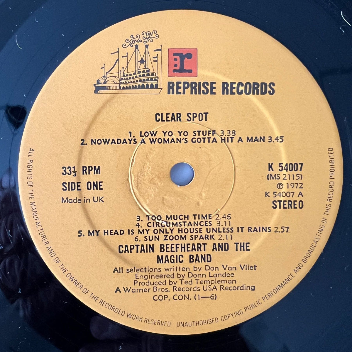 Captain Beefheart & The Magic Band - Clear Spot / 1st UK Press. 1972 (VG++/VG+)