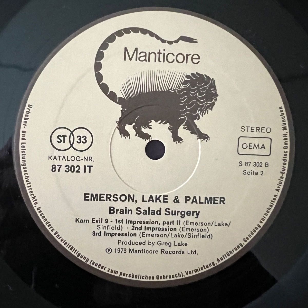 Emerson, Lake & Palmer - Brain Salad Surgery / 1. D-Press. 1973 incl. Poster - (VG++/VG++)